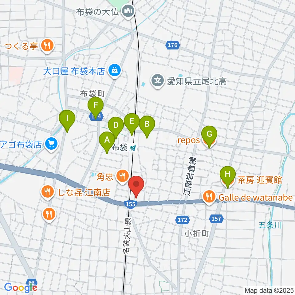 スタジオエム周辺のカフェ一覧地図