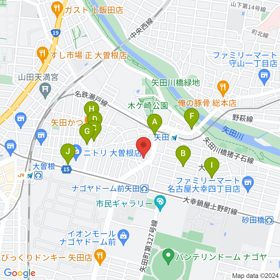 杉藤楽弓社周辺のカフェ一覧地図