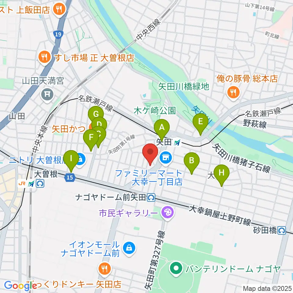 杉藤楽弓社周辺のカフェ一覧地図