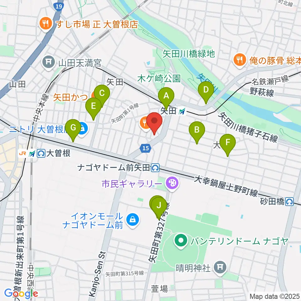 杉藤楽弓社周辺のカフェ一覧地図