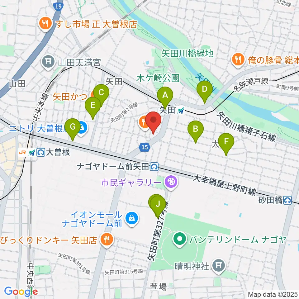 杉藤楽弓社周辺のカフェ一覧地図