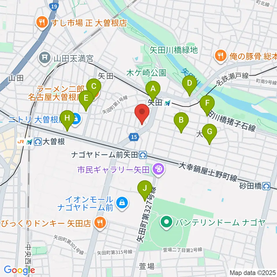 杉藤楽弓社周辺のカフェ一覧地図