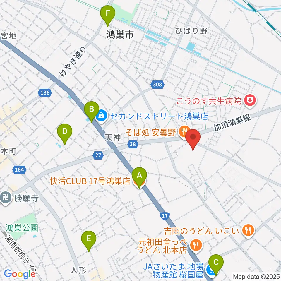 諏訪工芸周辺のカフェ一覧地図