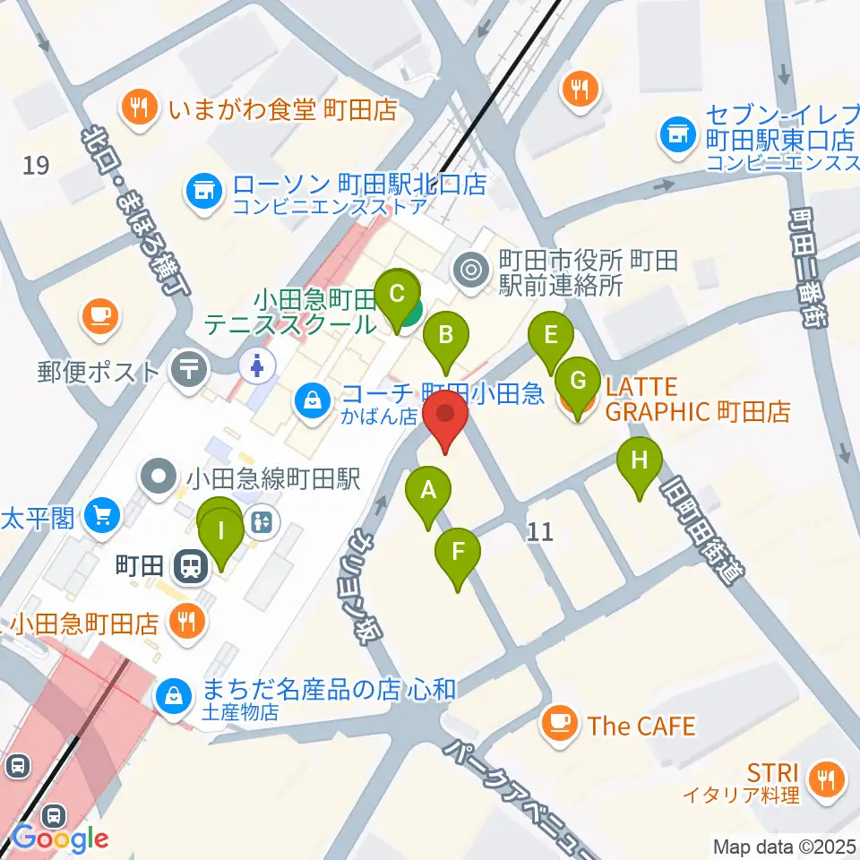鈴木楽器本店周辺のカフェ一覧地図