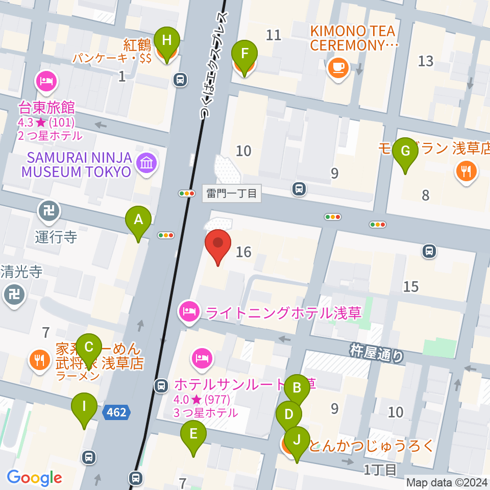 岡田屋布施周辺のカフェ一覧地図