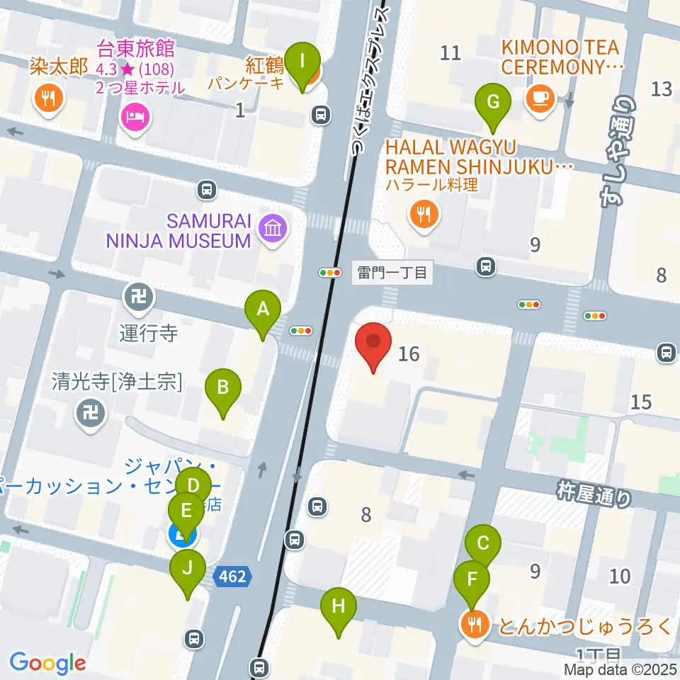 岡田屋布施周辺のカフェ一覧地図