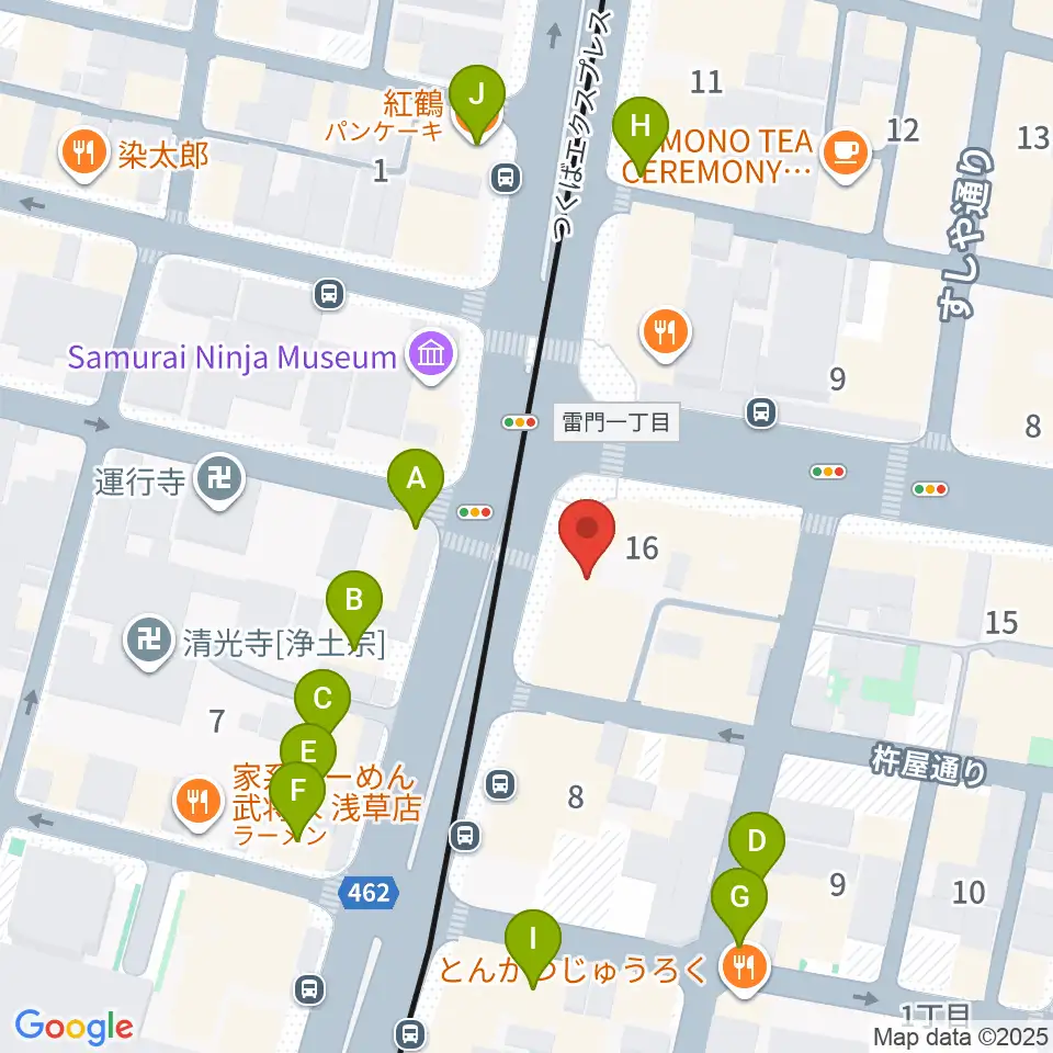 岡田屋布施周辺のカフェ一覧地図