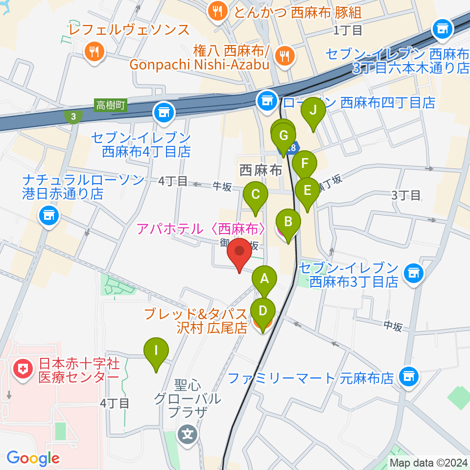 高田ハープサロン周辺のカフェ一覧地図