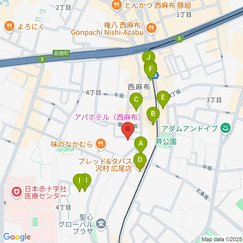 高田ハープサロン周辺のカフェ一覧地図