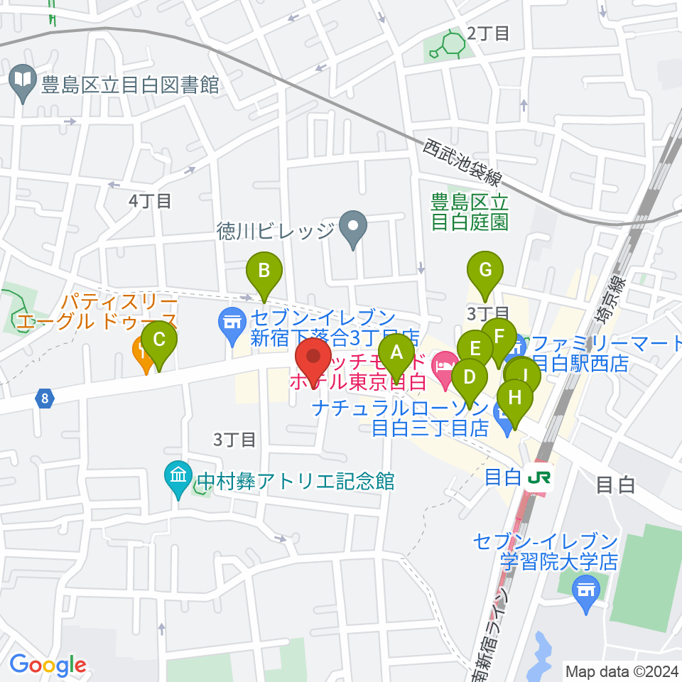 フルート専門店 テオバルト周辺のカフェ一覧地図