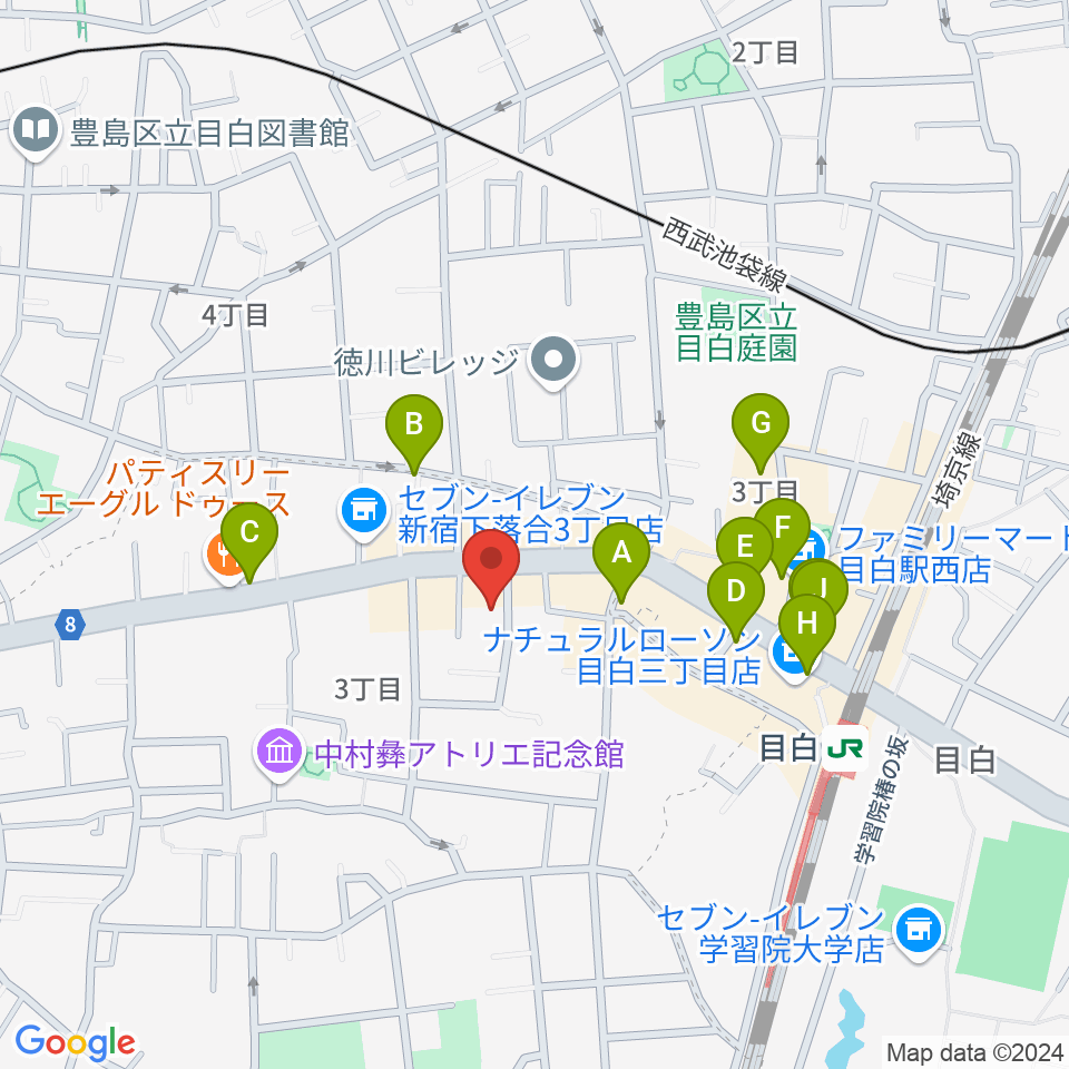 フルート専門店 テオバルト周辺のカフェ一覧地図