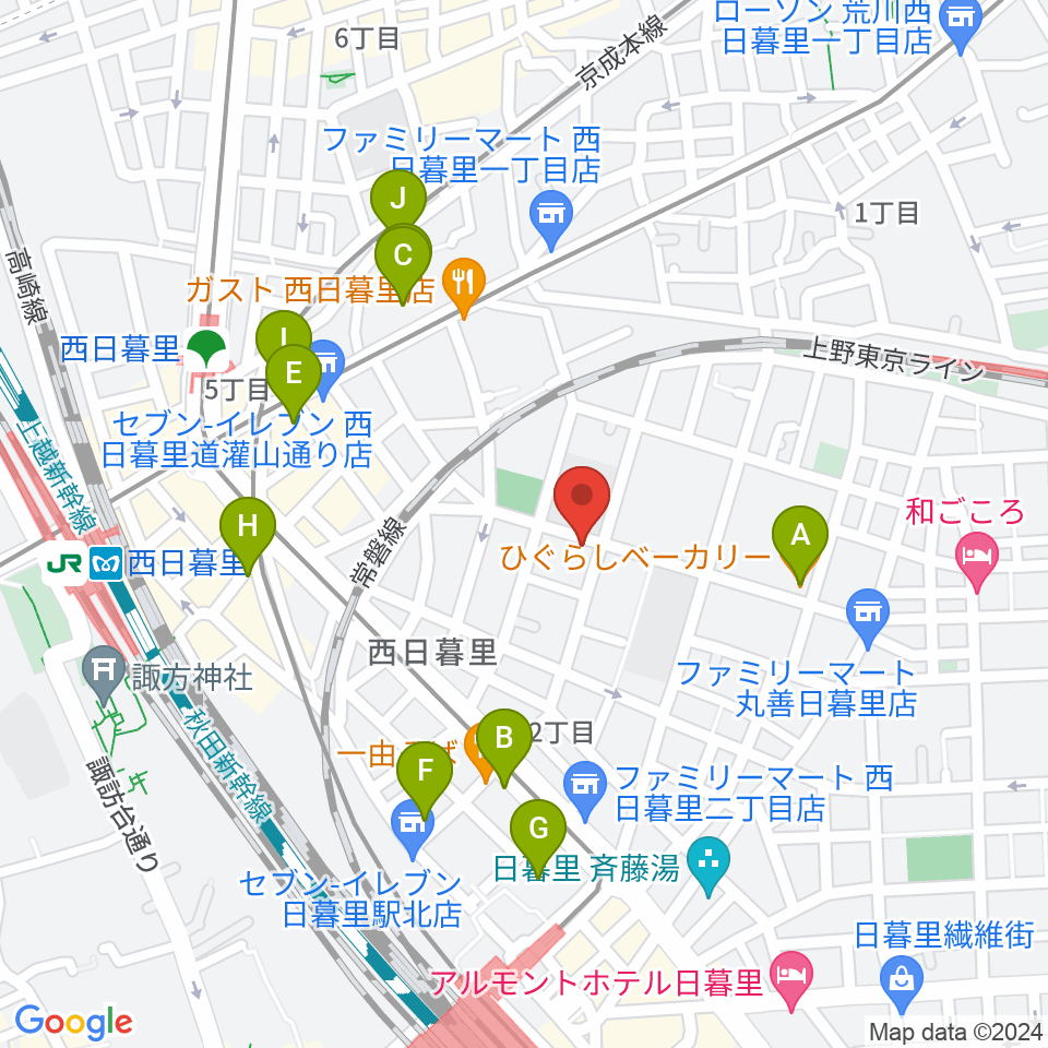 トンボ楽器製作所周辺のカフェ一覧地図