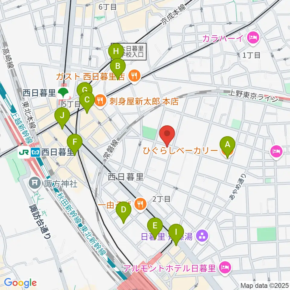 トンボ楽器製作所周辺のカフェ一覧地図