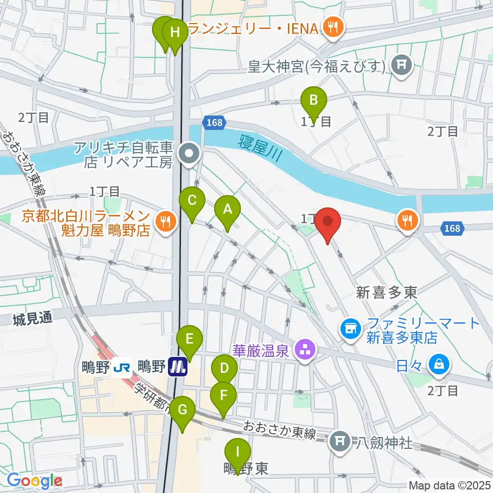 見附精機工業 vcyoyoの工房周辺のカフェ一覧地図