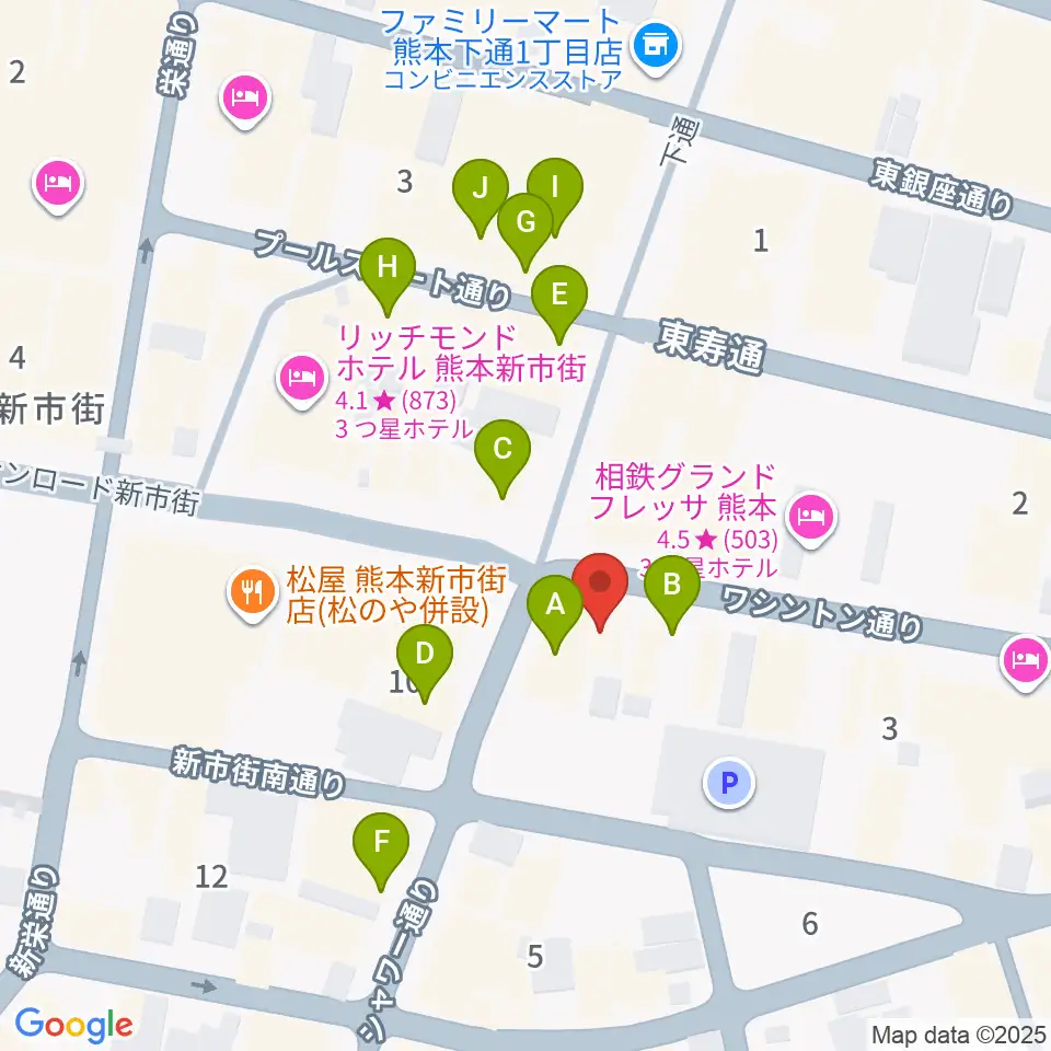 森楽器 和楽器市場周辺のカフェ一覧地図