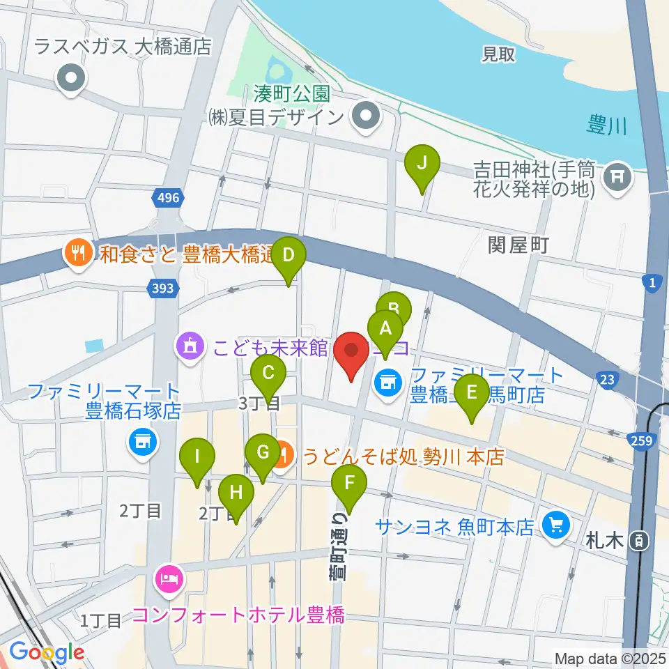 和楽器専門店 山とや周辺のカフェ一覧地図