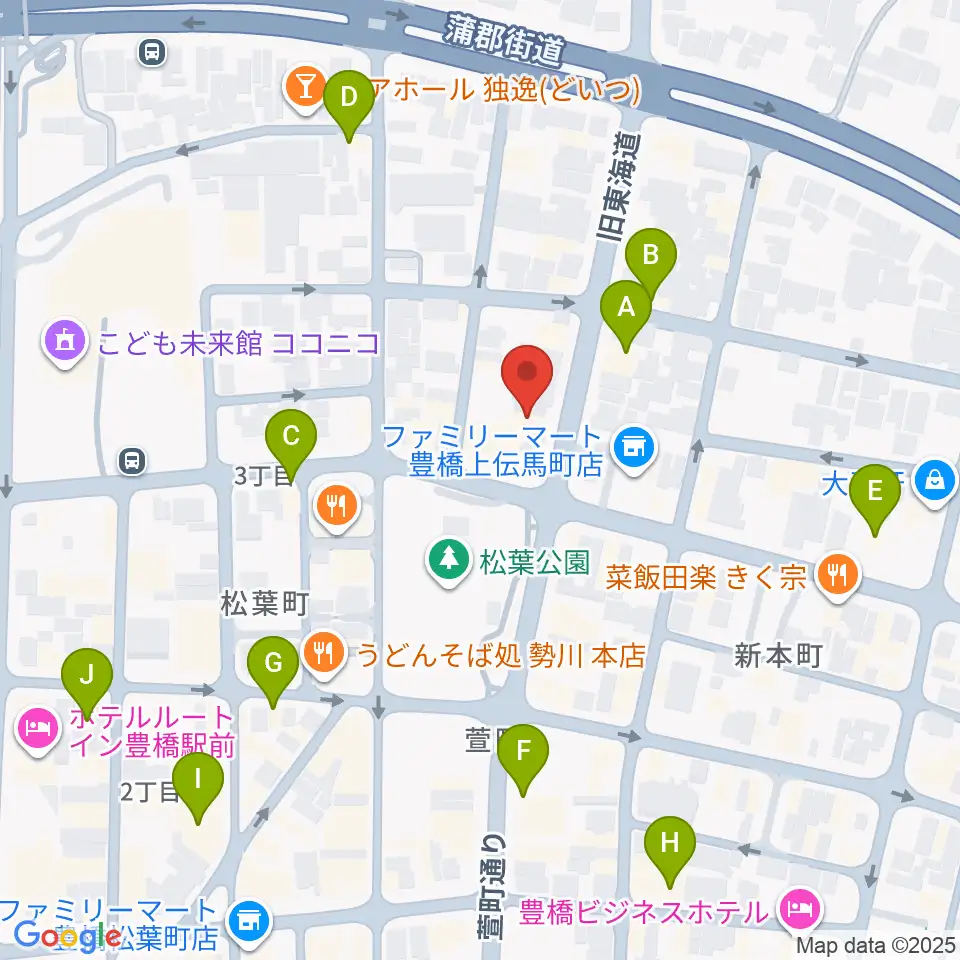 和楽器専門店 山とや周辺のカフェ一覧地図