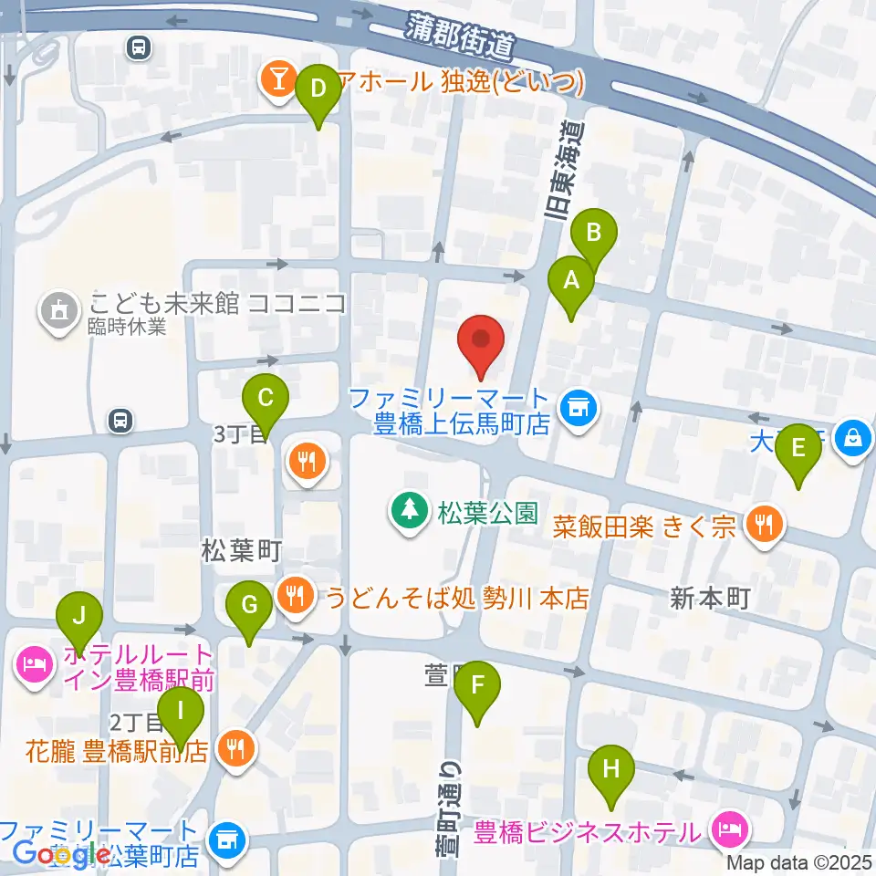 和楽器専門店 山とや周辺のカフェ一覧地図