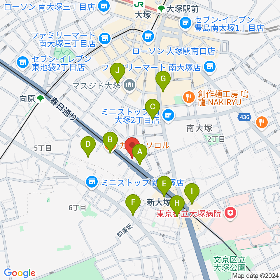 容山銘尺八周辺のカフェ一覧地図