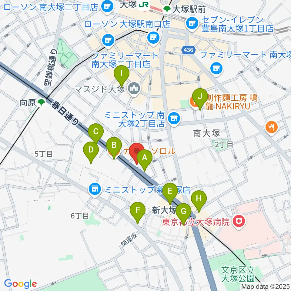 容山銘尺八周辺のカフェ一覧地図