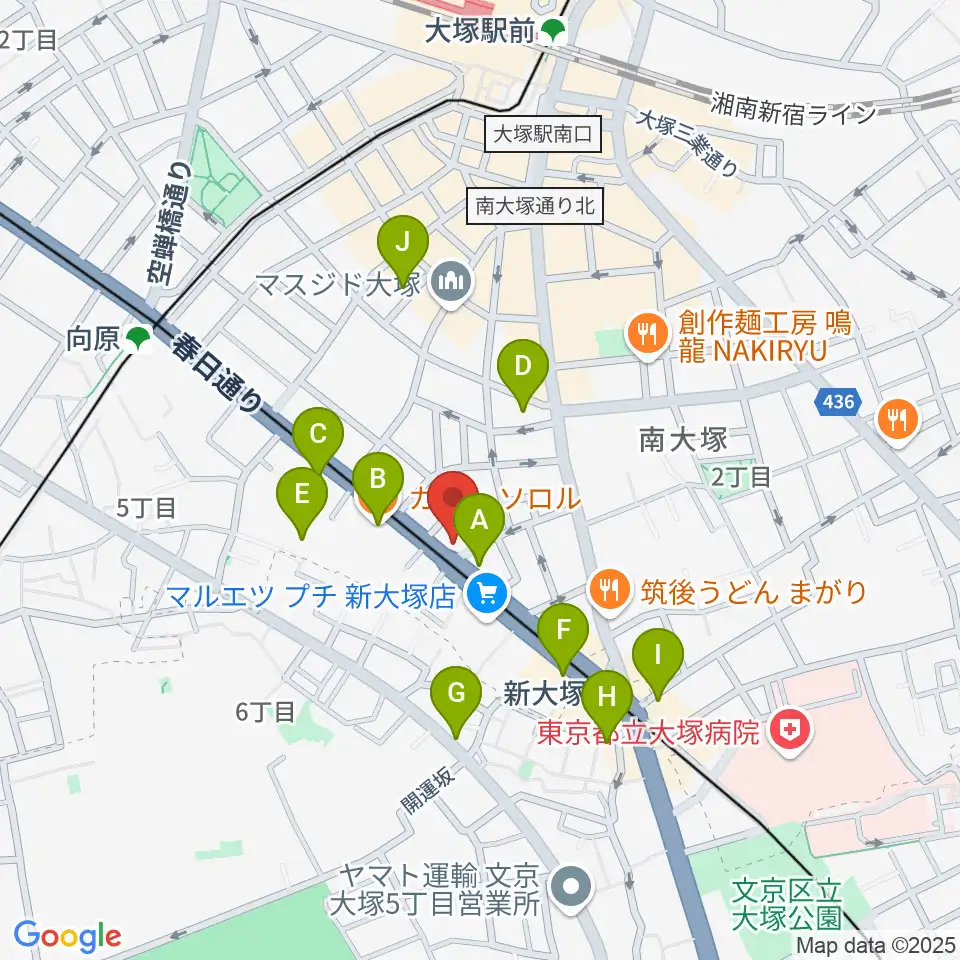 容山銘尺八周辺のカフェ一覧地図