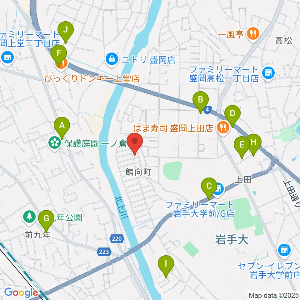 ピアノ工房ハーモニー周辺のカフェ一覧地図