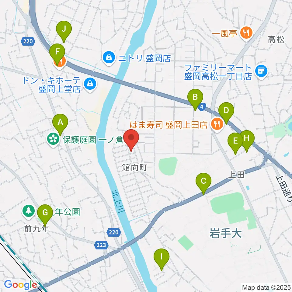 ピアノ工房ハーモニー周辺のカフェ一覧地図