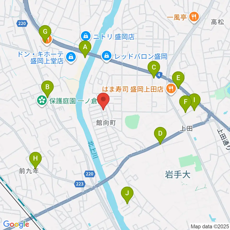 ピアノ工房ハーモニー周辺のカフェ一覧地図