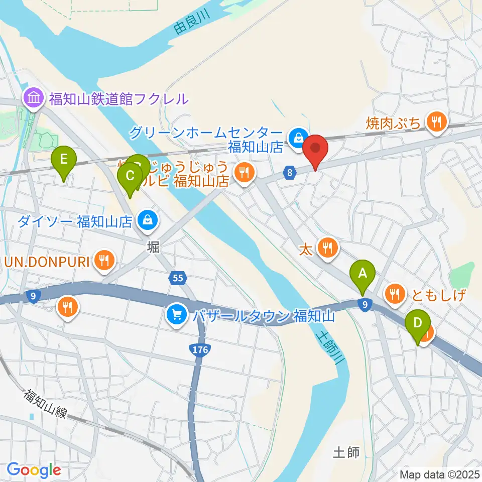 光陽堂 福知山本店周辺のカフェ一覧地図