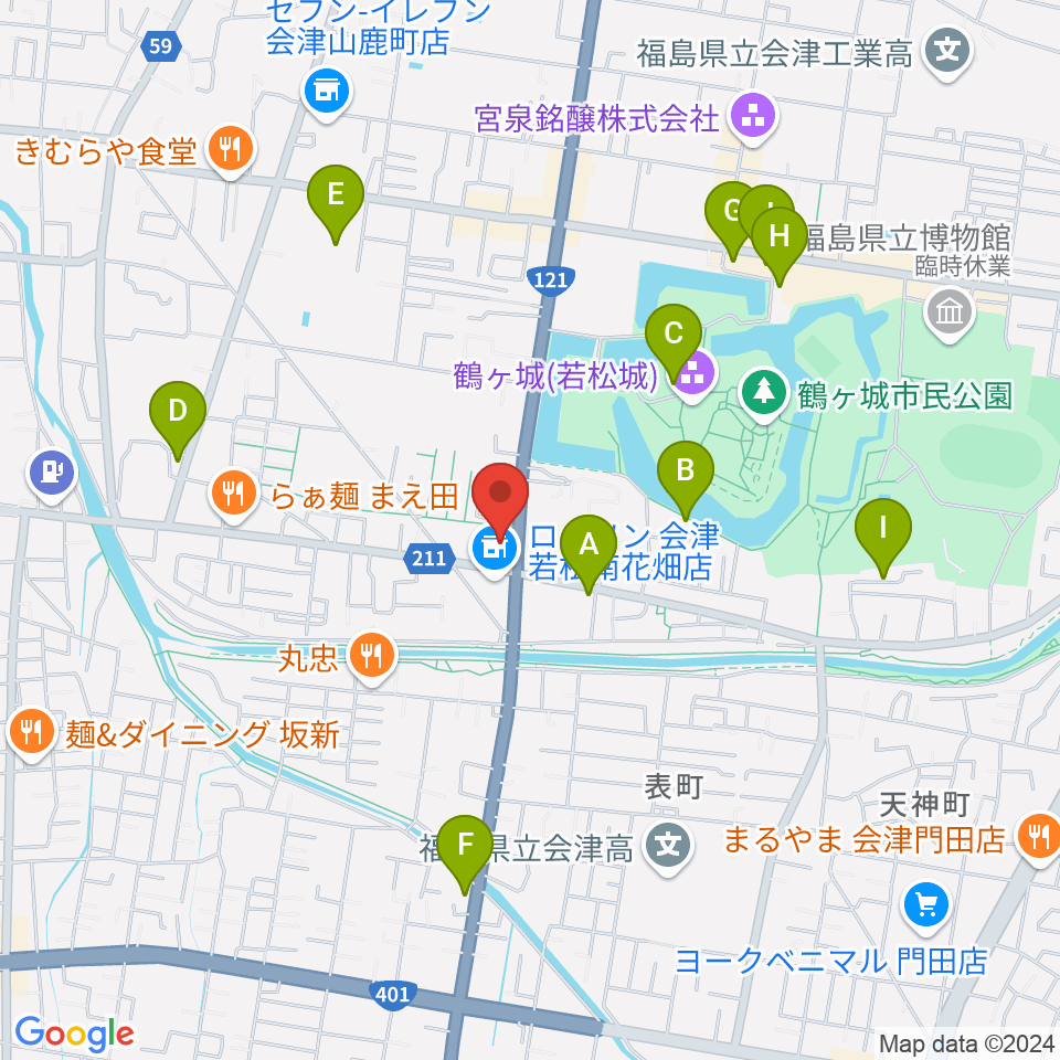 MUSIC PLAZA 白水堂周辺のカフェ一覧地図