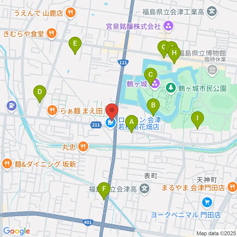 MUSIC PLAZA 白水堂周辺のカフェ一覧地図