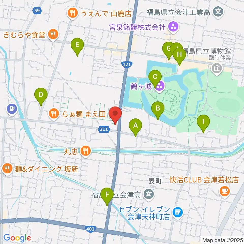 MUSIC PLAZA 白水堂周辺のカフェ一覧地図