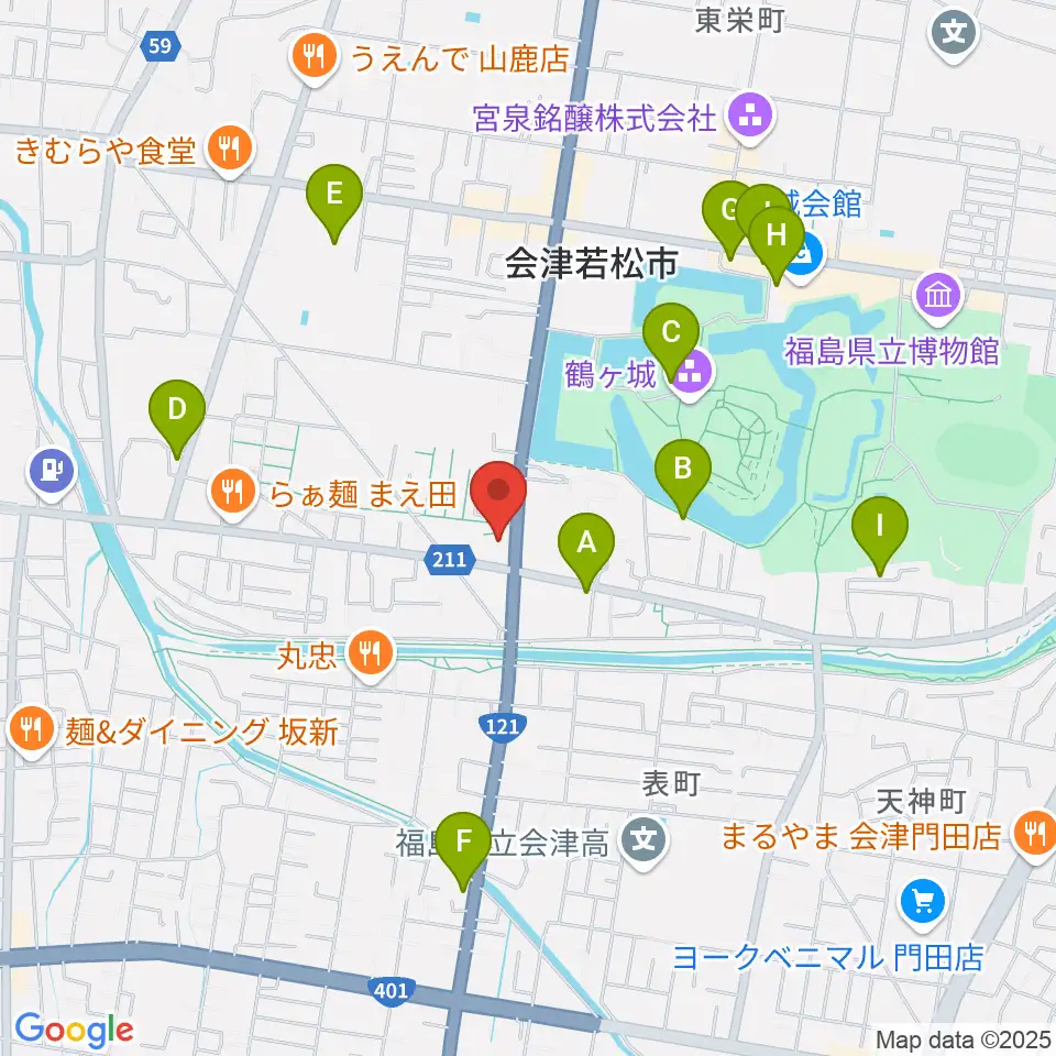 MUSIC PLAZA 白水堂周辺のカフェ一覧地図