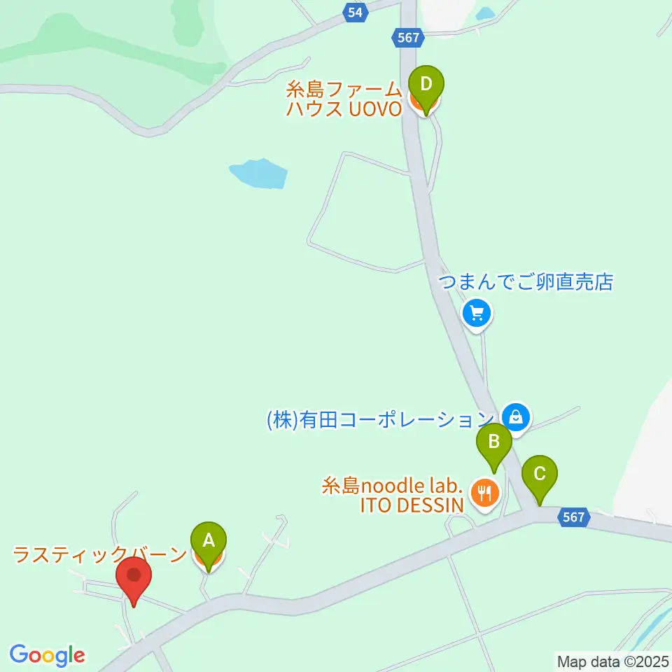 大城ピアノ周辺のカフェ一覧地図