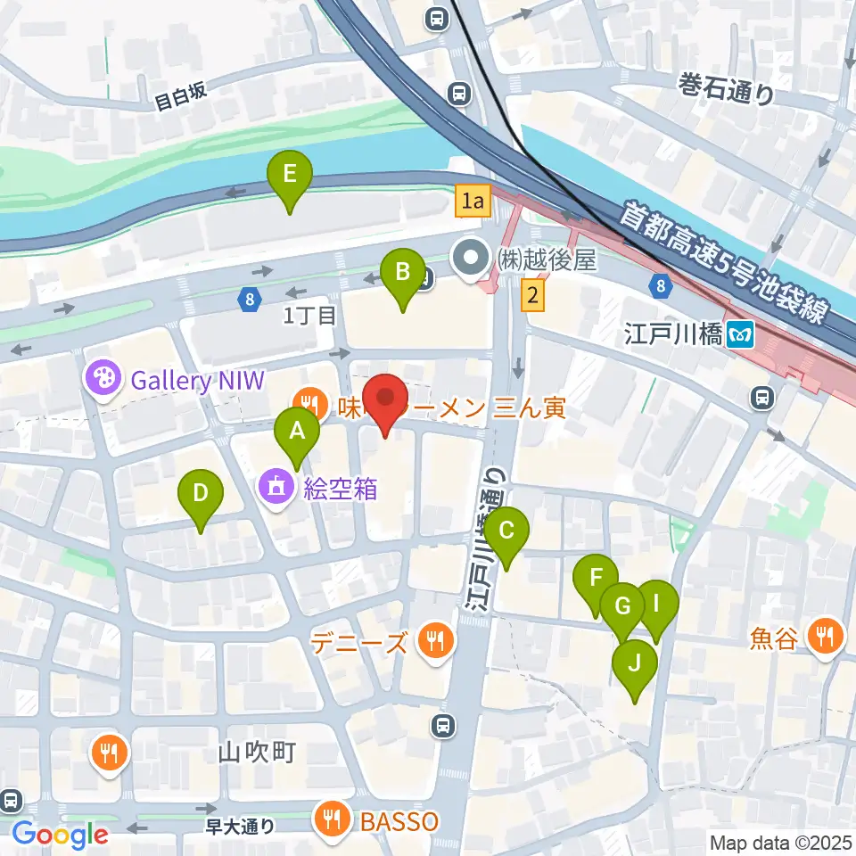 TJK音楽教室周辺のカフェ一覧地図