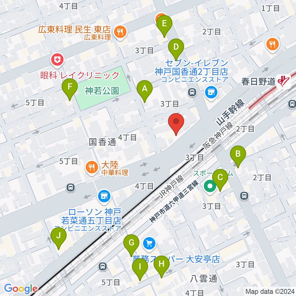 SOAR MUSIC周辺のカフェ一覧地図