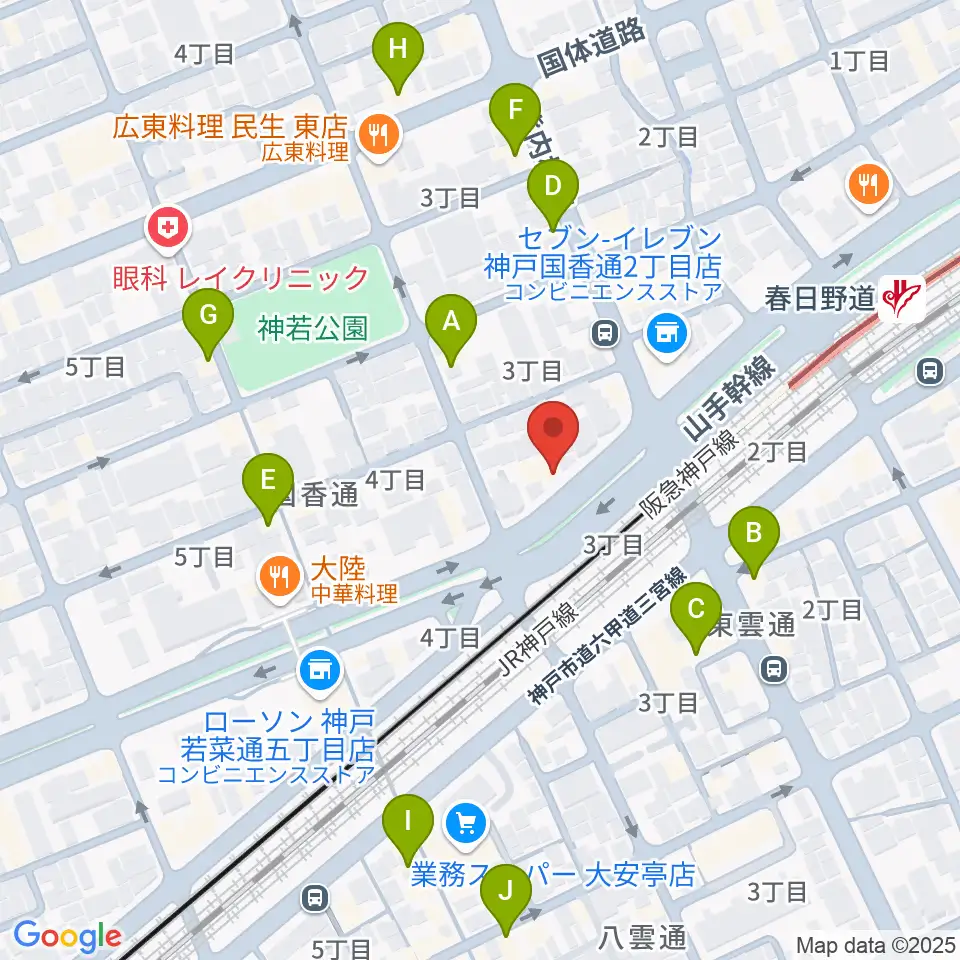 SOAR MUSIC周辺のカフェ一覧地図