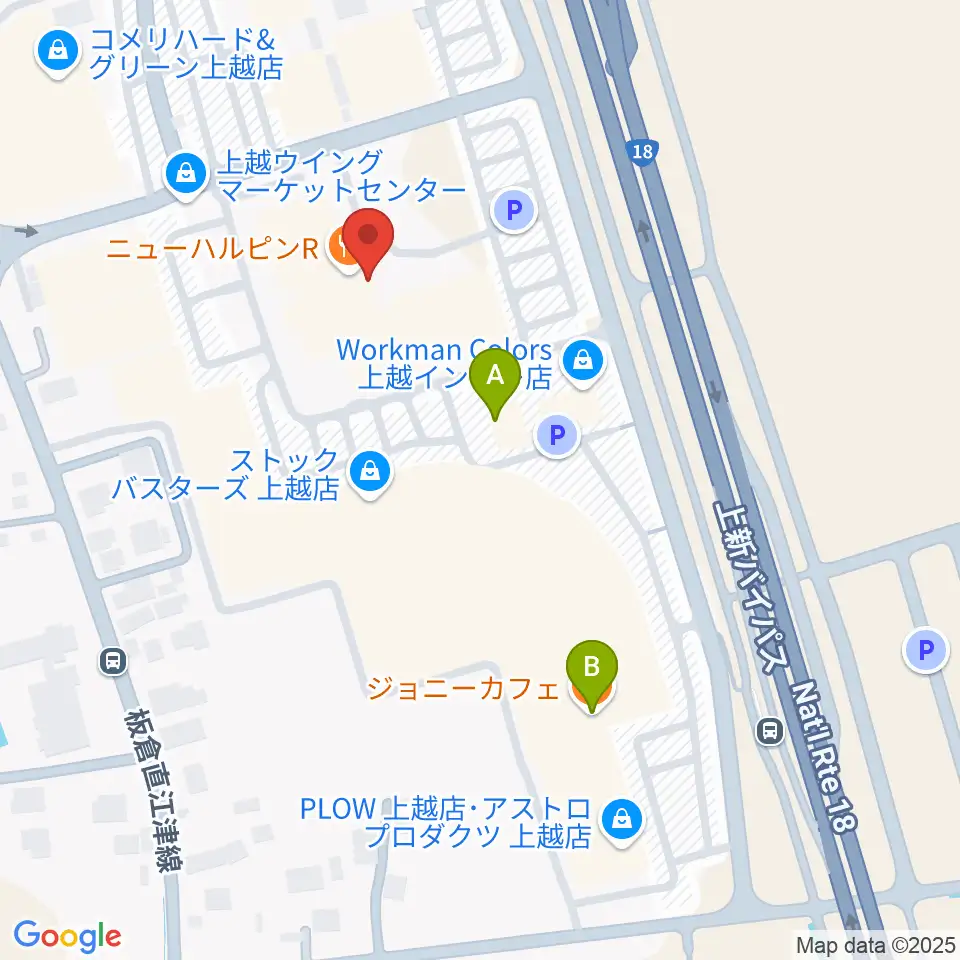 二葉楽器周辺のカフェ一覧地図