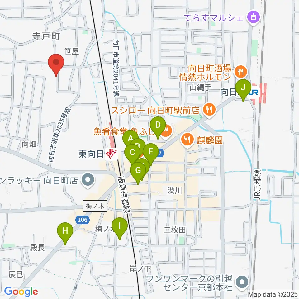 柾目ウッドメーカー周辺のカフェ一覧地図