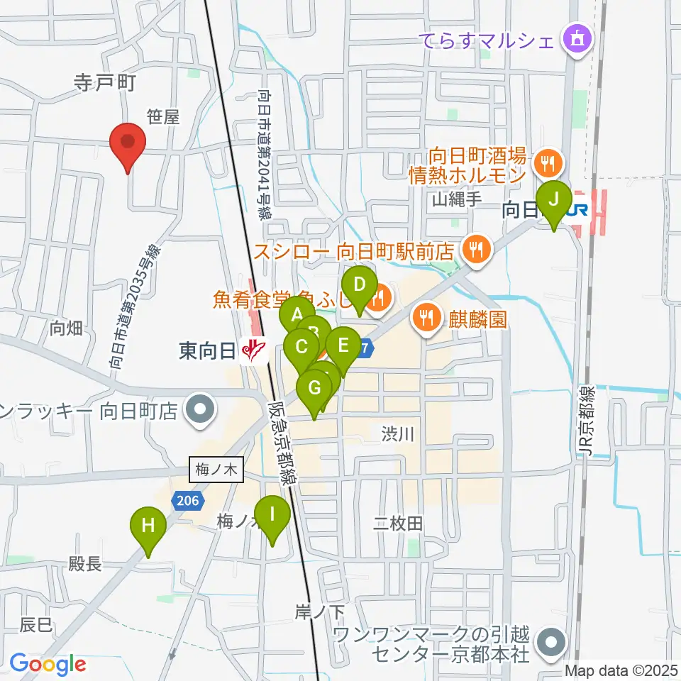 柾目ウッドメーカー周辺のカフェ一覧地図