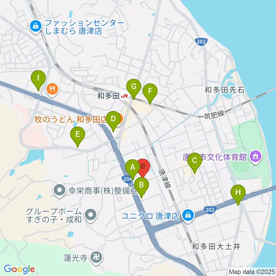 ミュージックサロン ハーモニー周辺のカフェ一覧地図