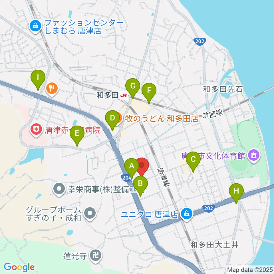 ミュージックサロン ハーモニー周辺のカフェ一覧地図