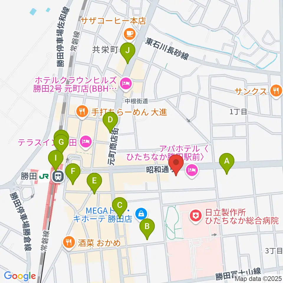関山楽器 SEKIYAMA周辺のカフェ一覧地図