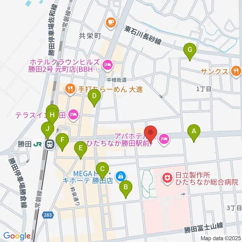 関山楽器 SEKIYAMA周辺のカフェ一覧地図
