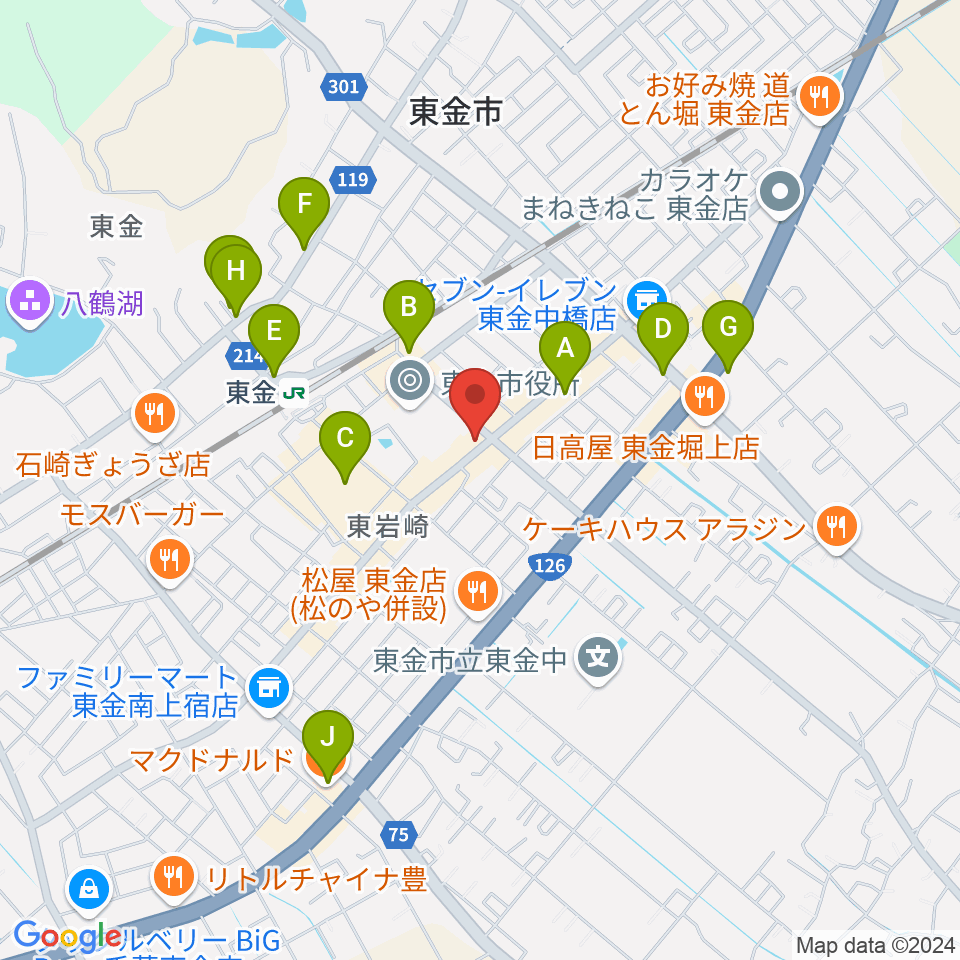 WAVE1周辺のカフェ一覧地図