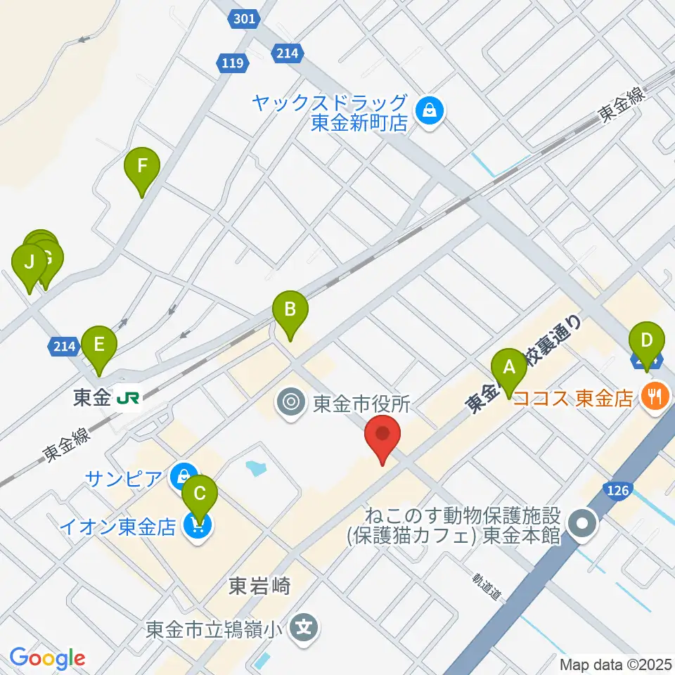WAVE1周辺のカフェ一覧地図