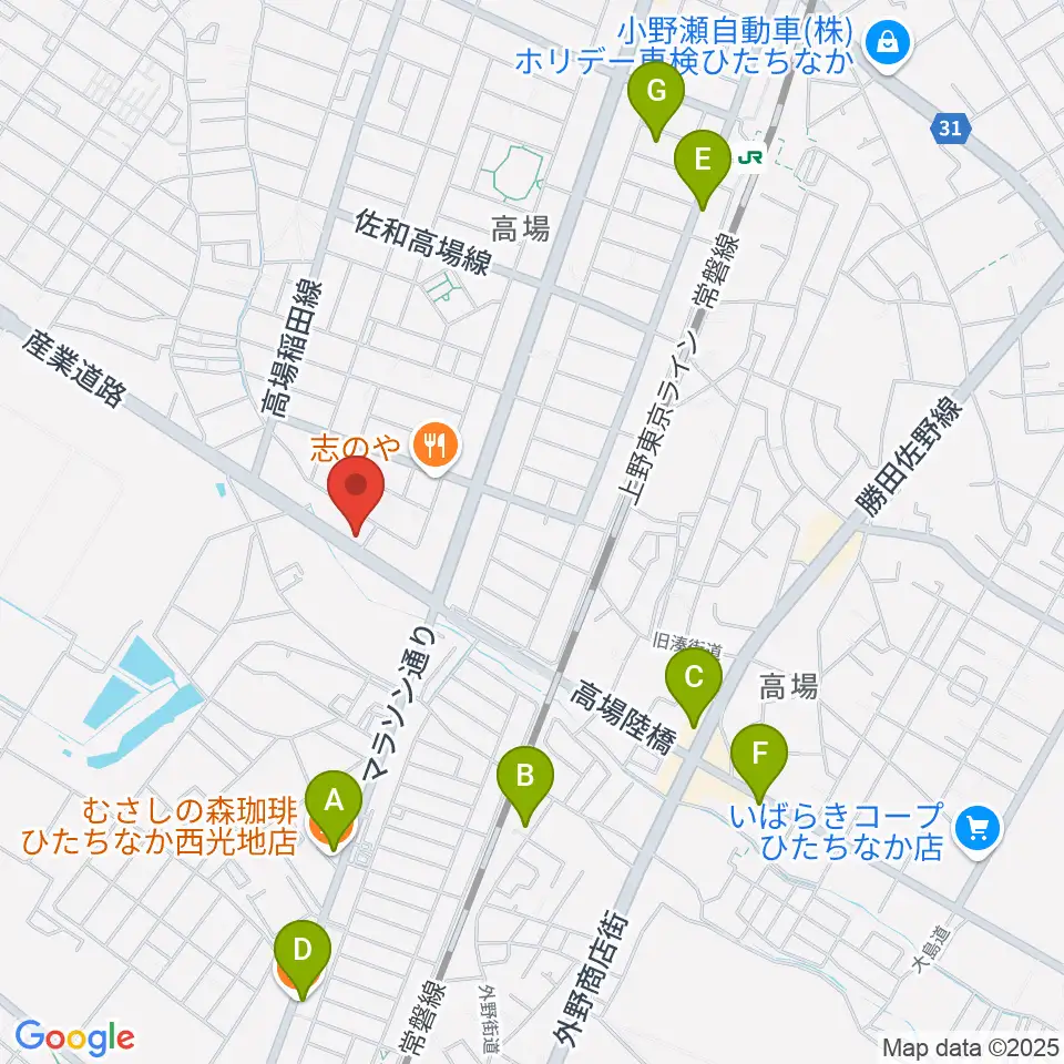 阿部ピアノ運送周辺のカフェ一覧地図
