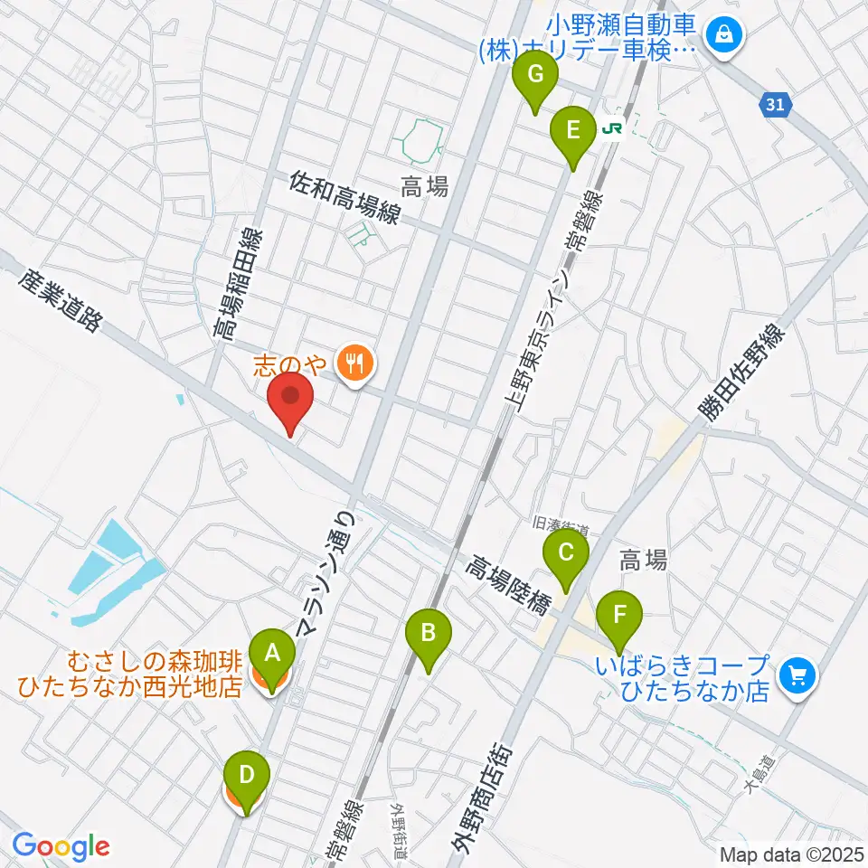 阿部ピアノ運送周辺のカフェ一覧地図