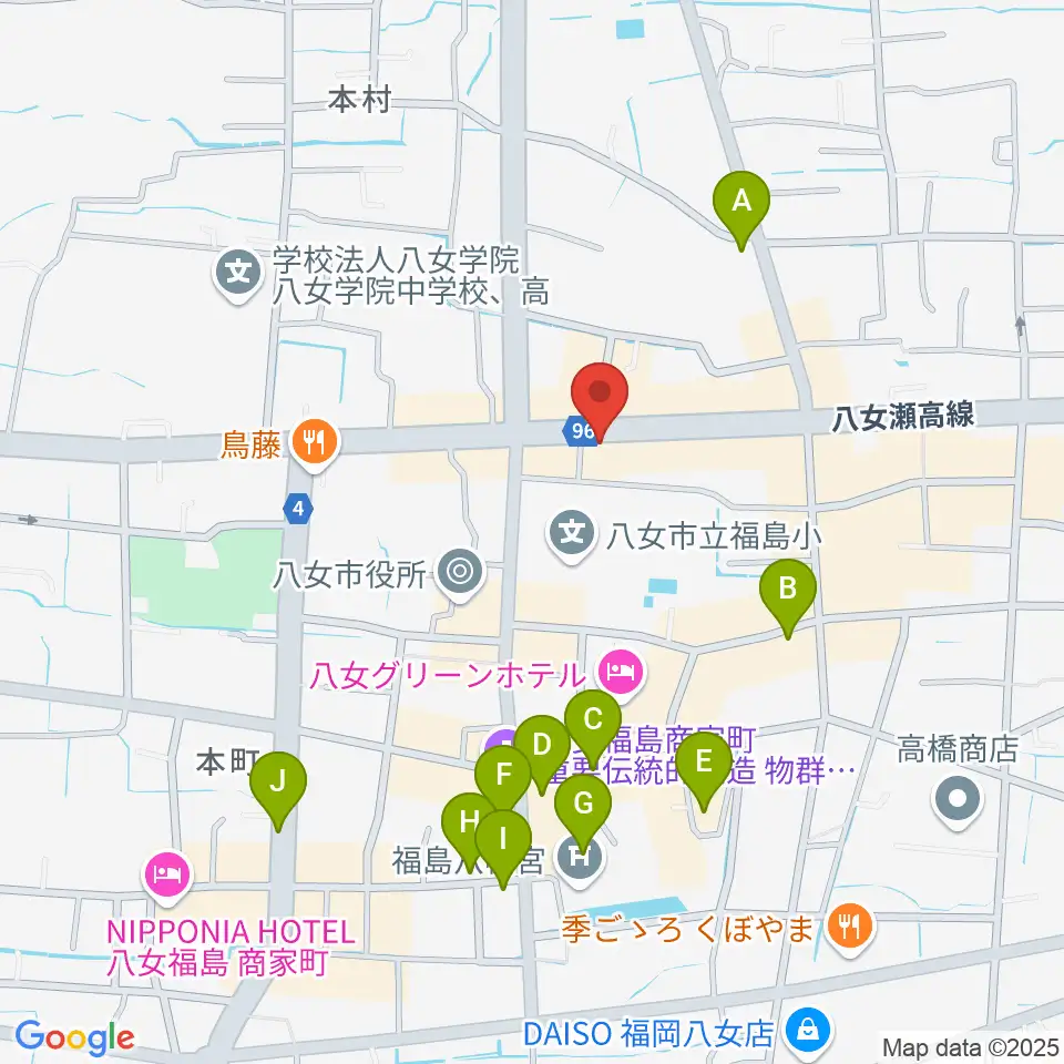 アオキ楽器周辺のカフェ一覧地図
