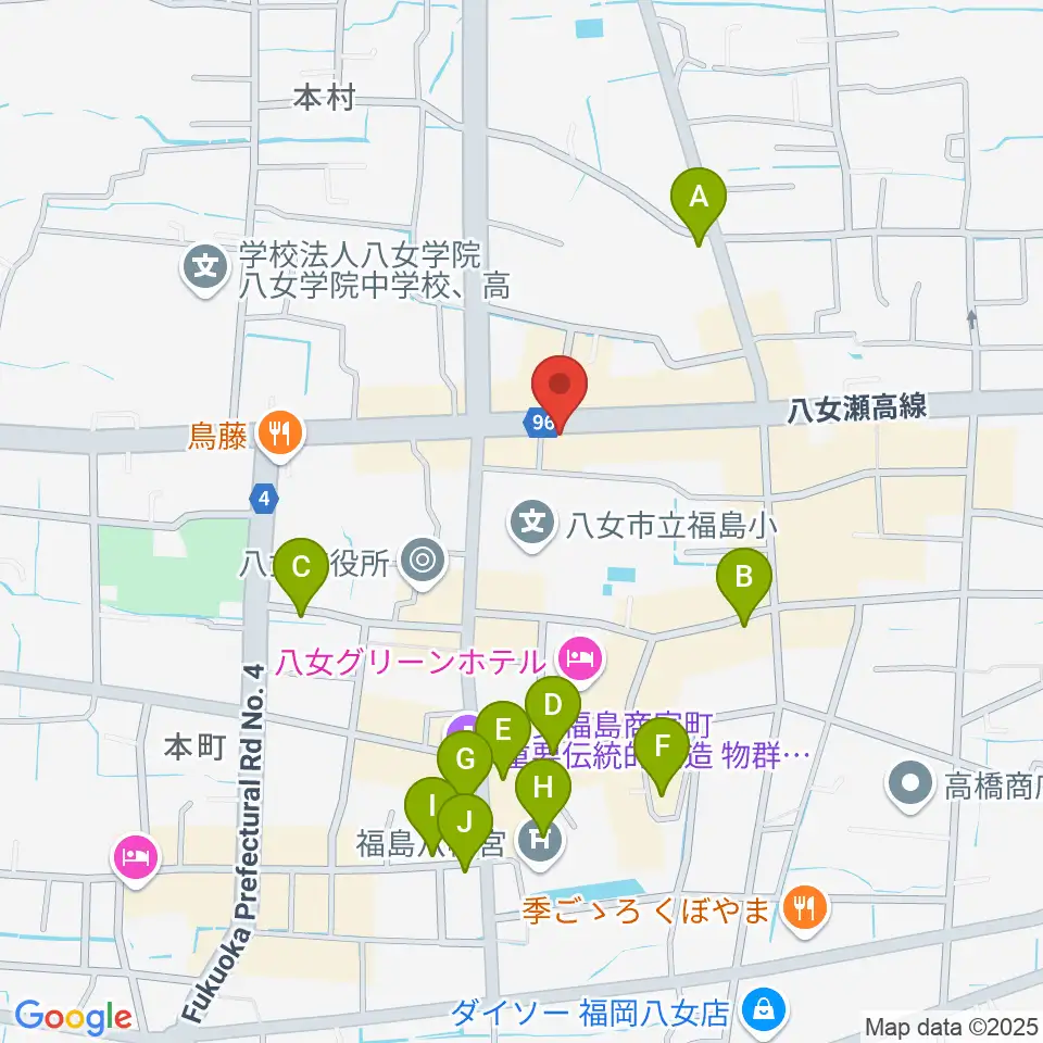 アオキ楽器周辺のカフェ一覧地図